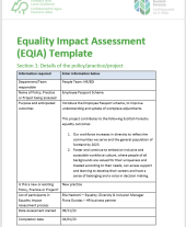 Equality Impact Assessment  - employee passport scheme  - February 2023